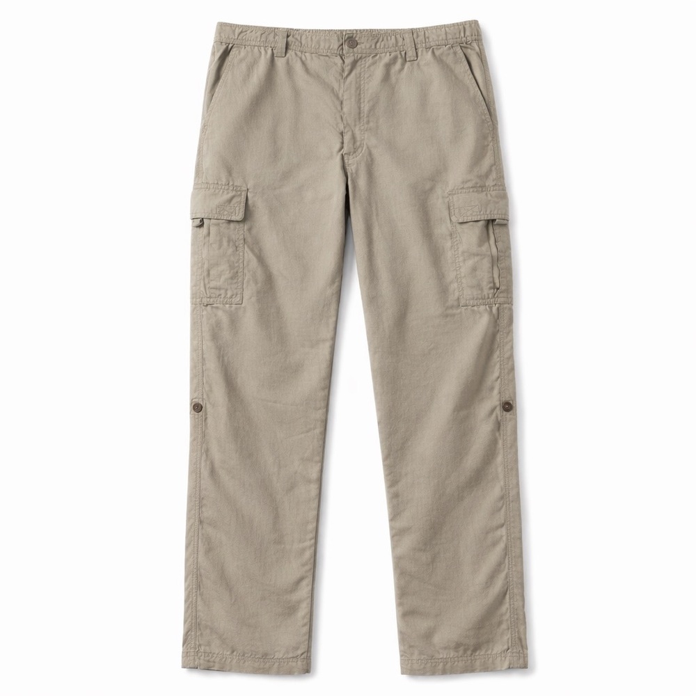 The North Face Hiking Pants Khaki Nylon Cargo Utility Outdoor Size 36